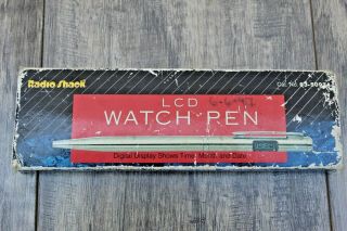 Vintage Radio Shack Lcd Watch Pen 63 - 5093a - Still Writes - Will Need Battery