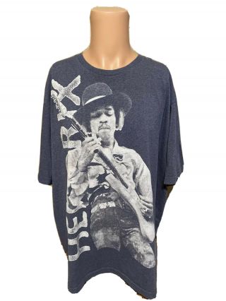 Men’s Vintage Style Jimi Hendrix Voodoo Child Blue Shirt Size 3xl