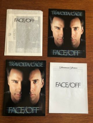 1997 Face Off Press Kit Program Photos Notes John Travolta Nicolas Cage John Woo