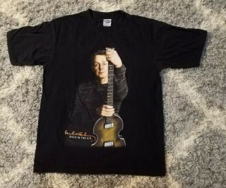 Vintage Paul Mccartney 2002 Back In The U.  S.  Tour Concert T Shirt Black Sz M