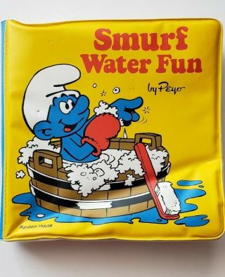 Vintage 1983 Smurf Water Fun Bath Book