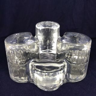 Kosta Boda Votive Crystal Clear Glass 2lbs - 6oz Candle Holder Vintage