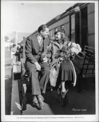 Eleanore Whitney James Ellison 1937 Promo Photo Railroad Train Station