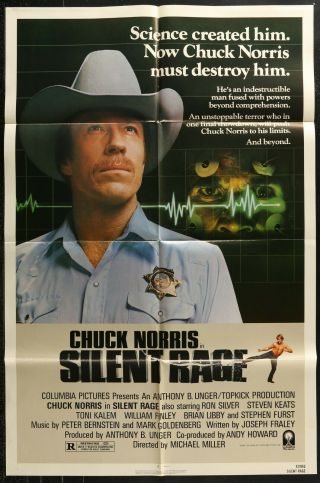 Silent Rage (1982) - Movie Poster - Action Chuck Norris