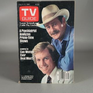 Vintage Tv Guide August 4 - 10 1984 Olympics,  Simon & Simon