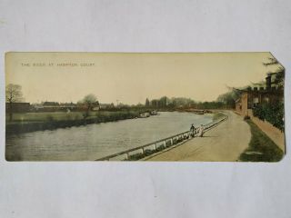 The River At Hampton Court Vintage Panoramic Picture Postcard Large
