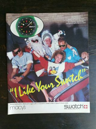 Vintage 1986 Swatch Watch Macy 