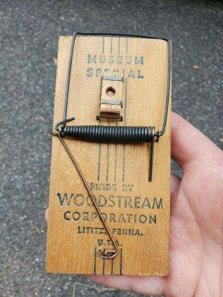 Vintage Woodstream Museum Special Wood Mousetrap Lititz Pa
