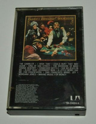 Vintage 1978 The Gambler Kenny Rogers Cassette Tape United Artists