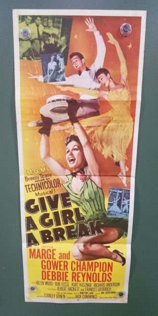 Give A Girl A Break Insert Poster Debbie Reynolds Bob Fosse Musical
