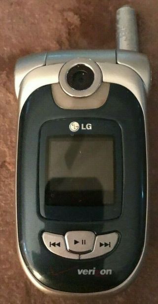 Lg Vx8100 - Blue Silver (verizon) Cell Phone Vintage Good Vintage
