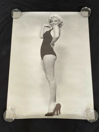 Vintage Marilyn Monroe 1987 Black White Art Poster 20 " X28 "
