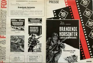 Halls Of Montezuma Richard Widmark Jack Palance 1951 Danish Movie Press Release