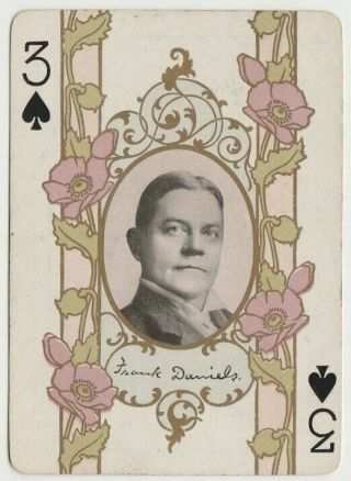 Frank Daniels Vintage 1908 The Stage 65x Playing Card - Theatre Actor 3s