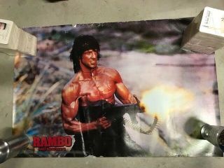 Rambo Poster - 1985 - One Stop - 35 " X 23 " First Blood Part Ii