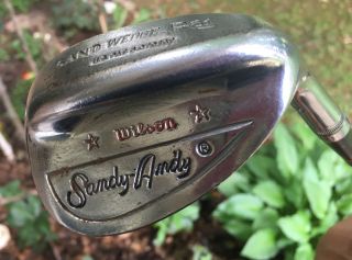 Vintage Wilson R61 Sandy Andy Sand Wedge Sw Head Speed Steel 35 " Reg Flex