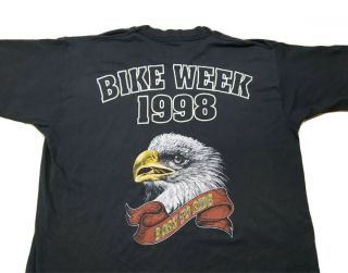 1998 Bike Week Vintage Tee T Shirt Screen Stars Single Stitch Biker Born To Ride
