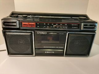 Vintage Sanyo Stereo Cassette/ Radio Boombox Model M 9703