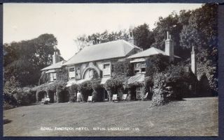 Royal Sandrock Hotel,  Niton.  Vintage Real Photo Postcard.  Uk Postage