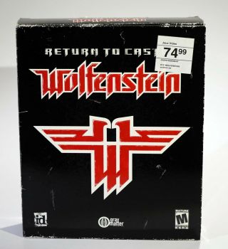 Id Games Return To Castle Wolfenstein Big Box Vintage Pc Game 2001 Cib Like