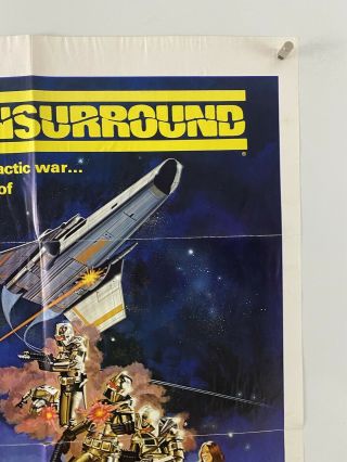 BATTLESTAR GALACTICA Movie Poster (Fair) One Sheet 1978 Sci - Fi 6502 3