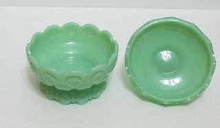 Moon and Star Stars Round Low Footed Jade Candy Butter Dish NR 2