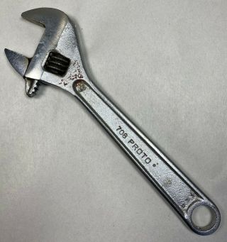 Vintage Proto Tools 708 - 8 " Adjustable Crescent Wrench Made In Usa Tool Proto