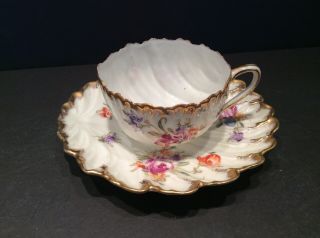 Decorative Vintage Demi - Tasse Cup And Saucer.