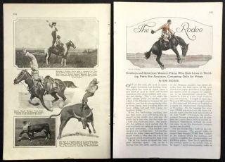 Rodeo Tex Austin " King Of The Rodeo " 1926 Vintage Pictorial Mabel Strickland