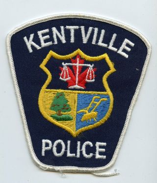 Kentville Police,  Nova Scotia,  Canada Htf Vintage Uniform/shoulder Patch