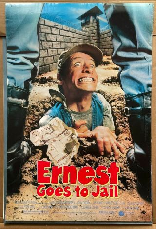Ernest Goes To Jail - 1990 D/s Comedy Movie Poster 27x40 " - Jim Varney