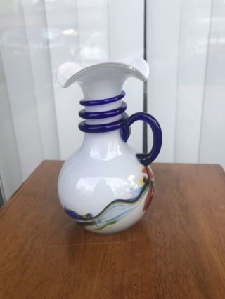 Vintage Murano Millefiori Pitcher Vase