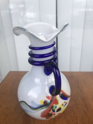 vintage murano millefiori Pitcher Vase 3