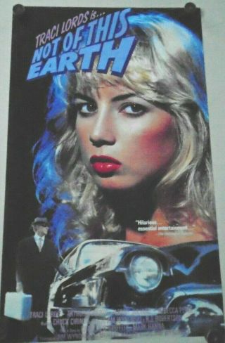 Not Of This Earth - Traci Lords - Video Promo Poster " 1988 " / 20 " X 36 "