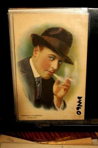 D4460,  Kline Poster Portrait Postcard Silent Film Actor @1920 - Harold Lockwood
