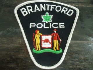 Vintage Brantford Police Department Sleeve Embroidered Patches -