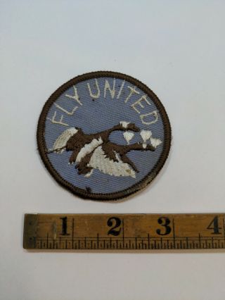 Vtg Fly United Embroidered Sew On Patch 3 