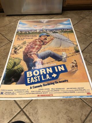 Vintage Movie/video Poster - - - Born In East La,  Cheech Marin