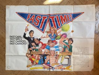 Fast Times At Ridgemont High 1982 British Quad Poster