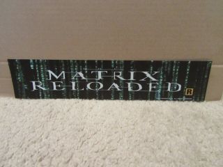 The Matrix Reloaded [2003] [double - Sided] Small [original] Movie Poster [mylar]
