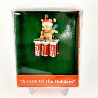 Vintage Coca Cola Miniature Christmas Tree Ornament A Taste Of The Holidays Iob