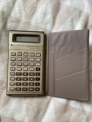 Texas Instruments Ti Business Analyst Ii Calculator Constant Memory Vintage Case