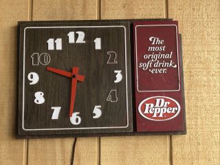 Vintage Dr.  Pepper Electric Wall Clock