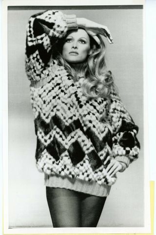 1971 Ursula Andress Chombert Of Paris Mink Sweater Fashion Photograph