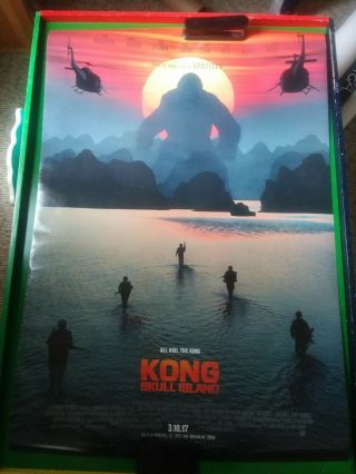 Kong: Skull Island Theatre 1 Sheet 27 " X40 " D/s Poster Sci Fi
