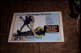 Girl And The General 1967 Half Sheet 22x28 Movie Poster Virna Lisi Rod Steiger