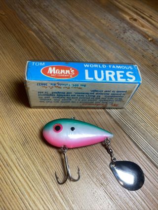 Vintage Fishing Lure Mann’s George Nos Great Color Bait