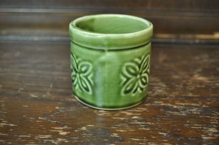 Dragon Pottery Gorgeous Vintage Green Retro Preserve Pot? - 6.  5cm Tall