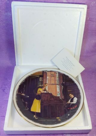 Norman Rockwell The Marriage License Collector Plate Gorham 1976 Insert Vintage