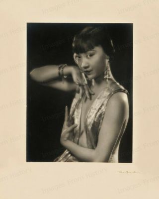8x10 Print Anna May Wong Fashion Portrait By Edwin Bower Hesser Sepia 6121